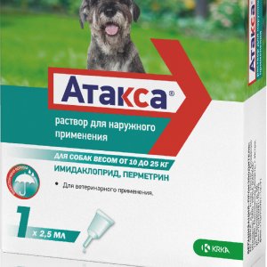 Атакса 2,5мл №1, для наружного применения, для собак от 10 до 25 кг
