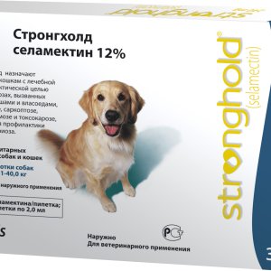Стронгхолд 12%, 2м-3 пип для собак 20,1-40 кг (240 мг)